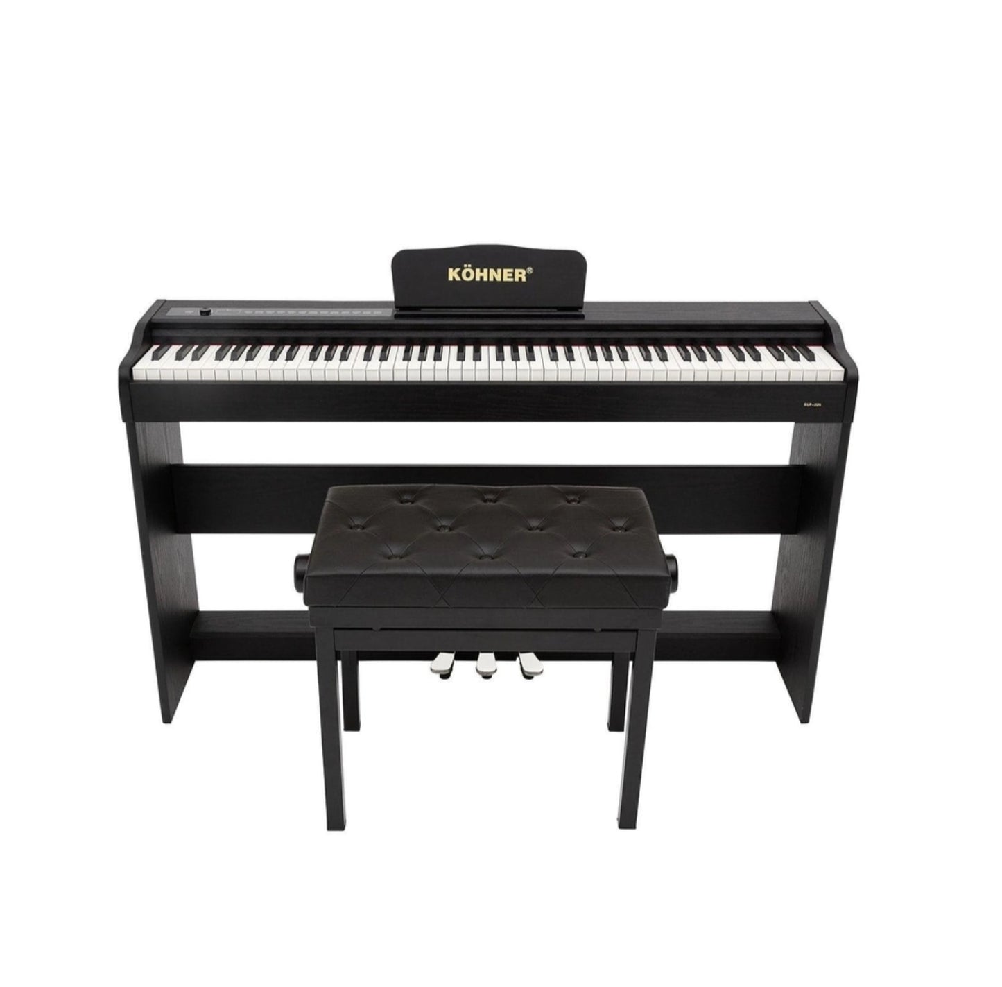 KÖHNER SLP-225 BK Dijital Konsol Piyano, Bluetooth, Tuş Hassasiyeti, 88 Tuşlu (KULAKLIK VE TABURE)