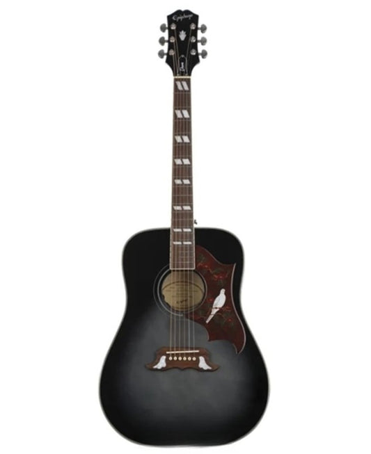 Epiphone Dove Studio Elektro Akustik Gitar (Trans Ebony) '
