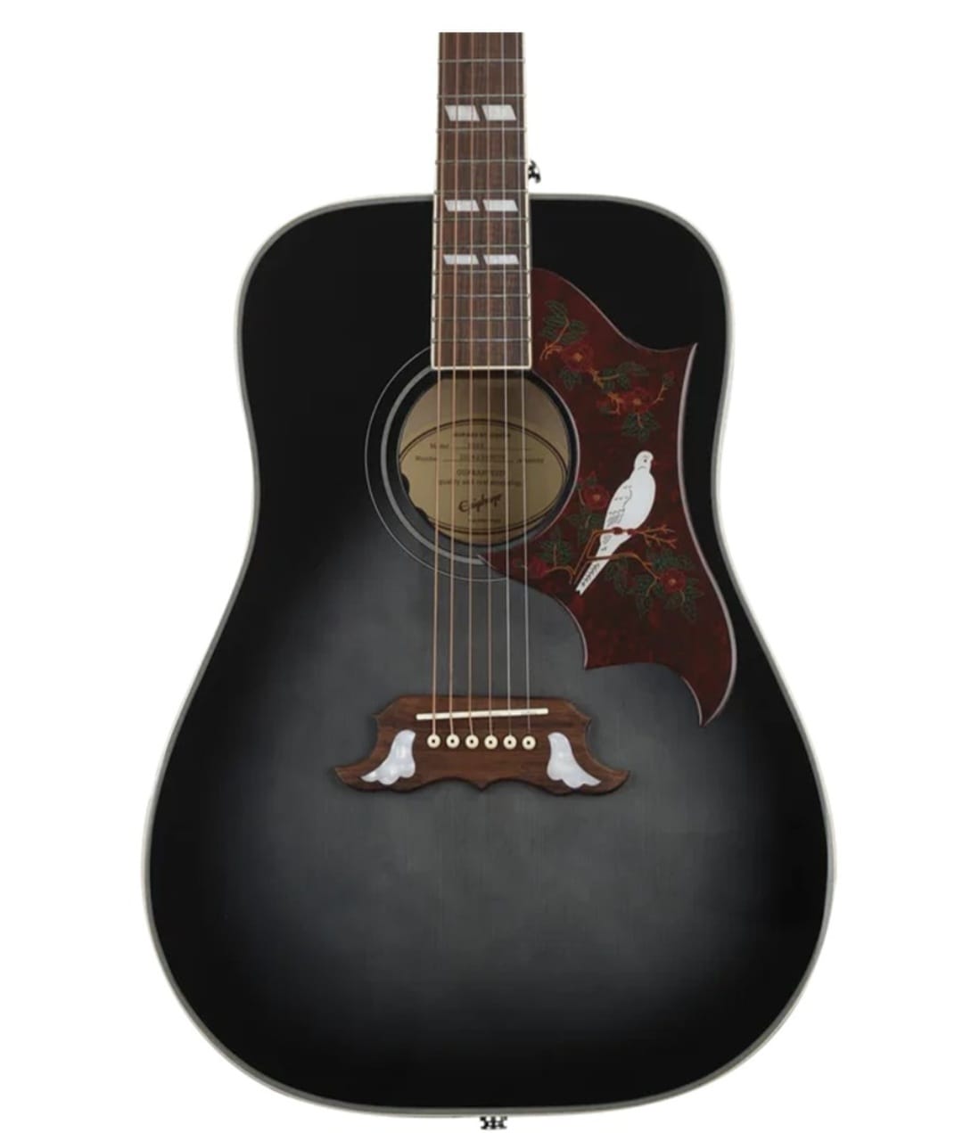 Epiphone Dove Studio Elektro Akustik Gitar (Trans Ebony) '