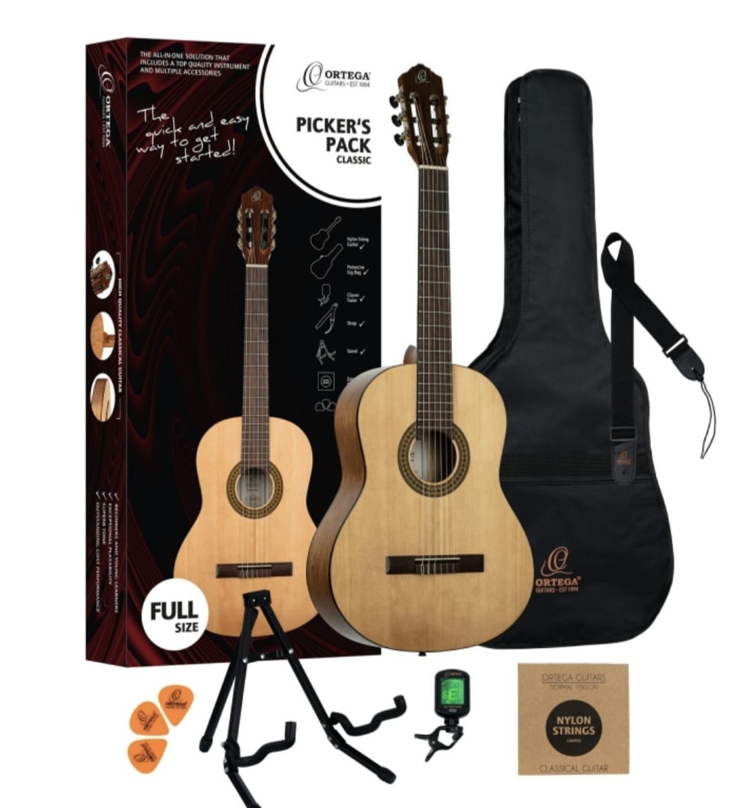 Ortega RPPC44 Picker’s Pack 4/4 Klasik Gitar Seti