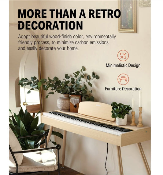 Donner DDP-80 Wooden Style Dijital Piyano (Naturel Wood)